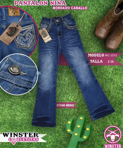 Pantalón Niña Bordado Caballo