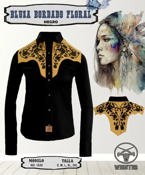 Blusa Bordada Floral