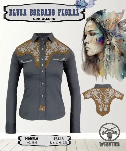 Blusa Bordada Floral