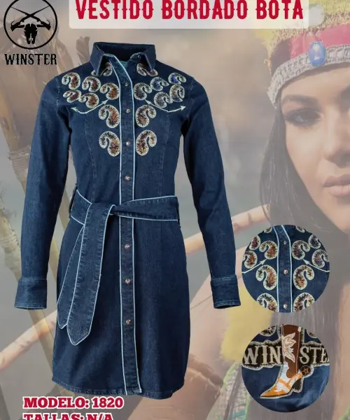 Vestido Bordado Bota