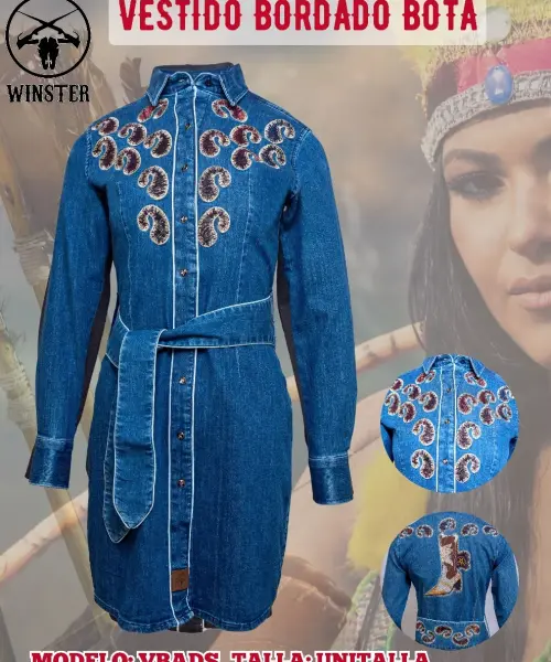 Vestido Bordado Bota